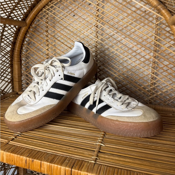 adidas Shoes - ADIDAS Sambae platform Sambas - size 8.5 women’s classic black and white color
